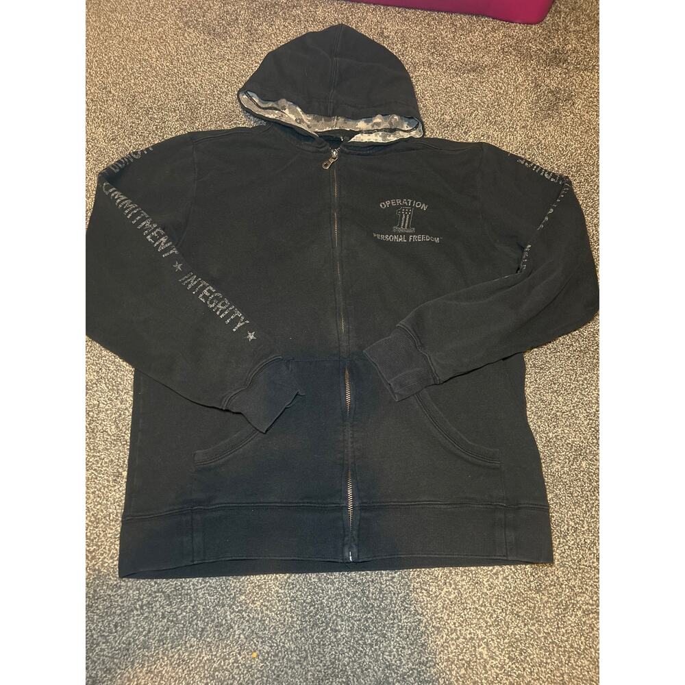 black Harley-Davidson Operation Personal Freedom hoodie size medium